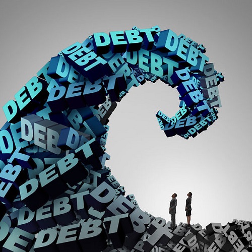 Happy couple signing documents